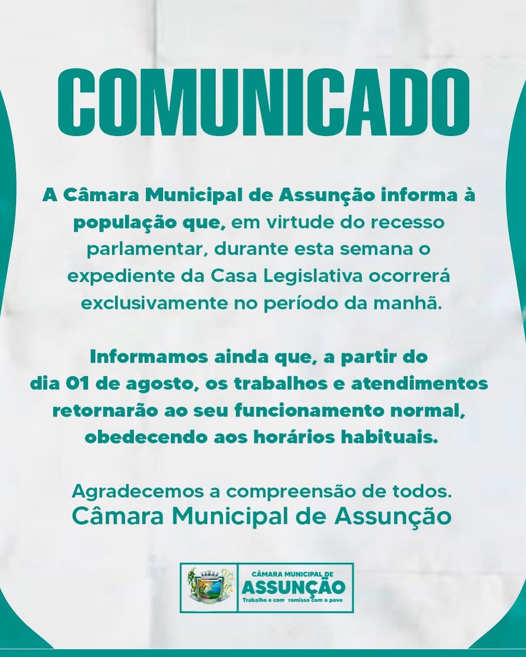 COMUNICADO IMPORTANTE!