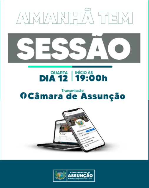 Câmara Municipal de Assunção Convoca para Sessão Ordinária no Dia 12 de Março