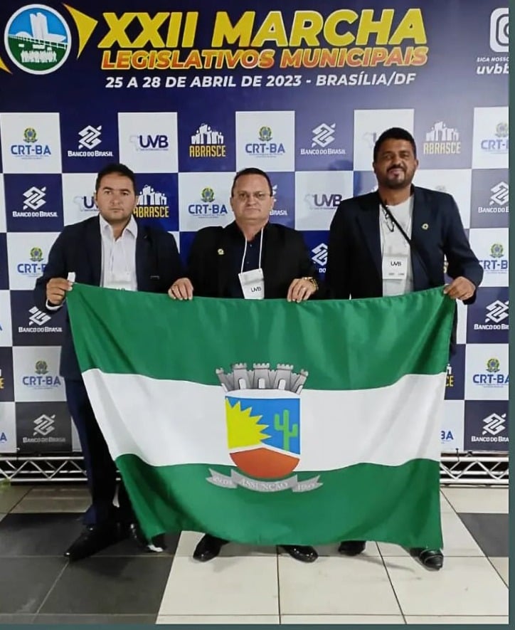 O presidente da câmara participa 22° Marcha da UVB (União dos Vereadores do Brasil) em Brasília